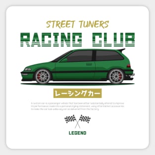 Midnight Racer Green Kanjo EF JDM Sticker